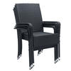 GARTENSTÜHLE Yoro 4er-Set - Schwarz, Kunststoff (50/90/50cm) - Juskys