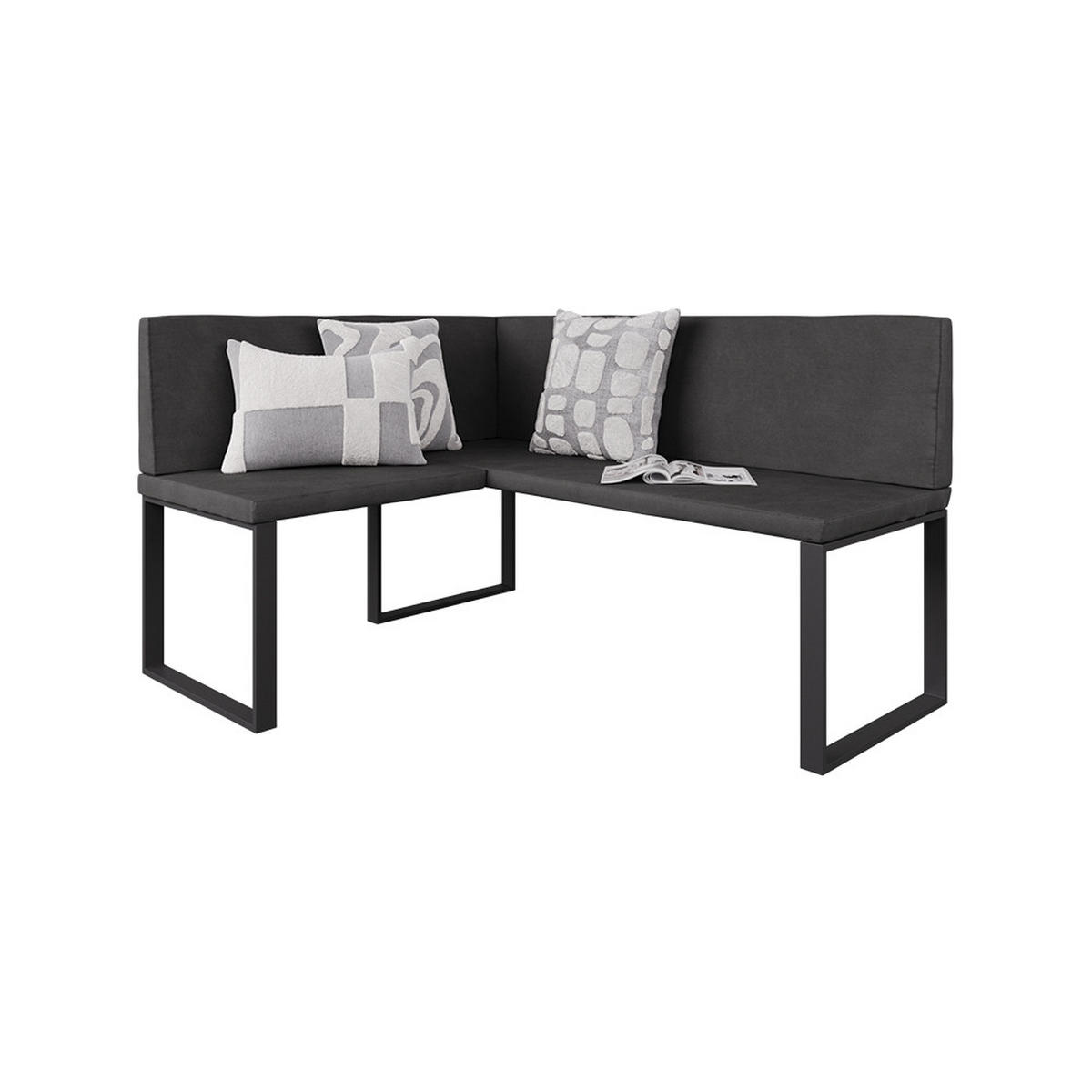 ESSZIMMER-ECKBANK Ravon Anthrazit 120 x 150 cm - Anthrazit, Textil (120/87/150cm) - Vicco