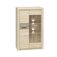 HIGHBOARD Castel Sonoma Eiche hell / Sonoma Eiche Trüffel - Braun/Sonoma Eiche, Holz/Holzwerkstoff (85/133/43cm) - Feldmann-Wohnen
