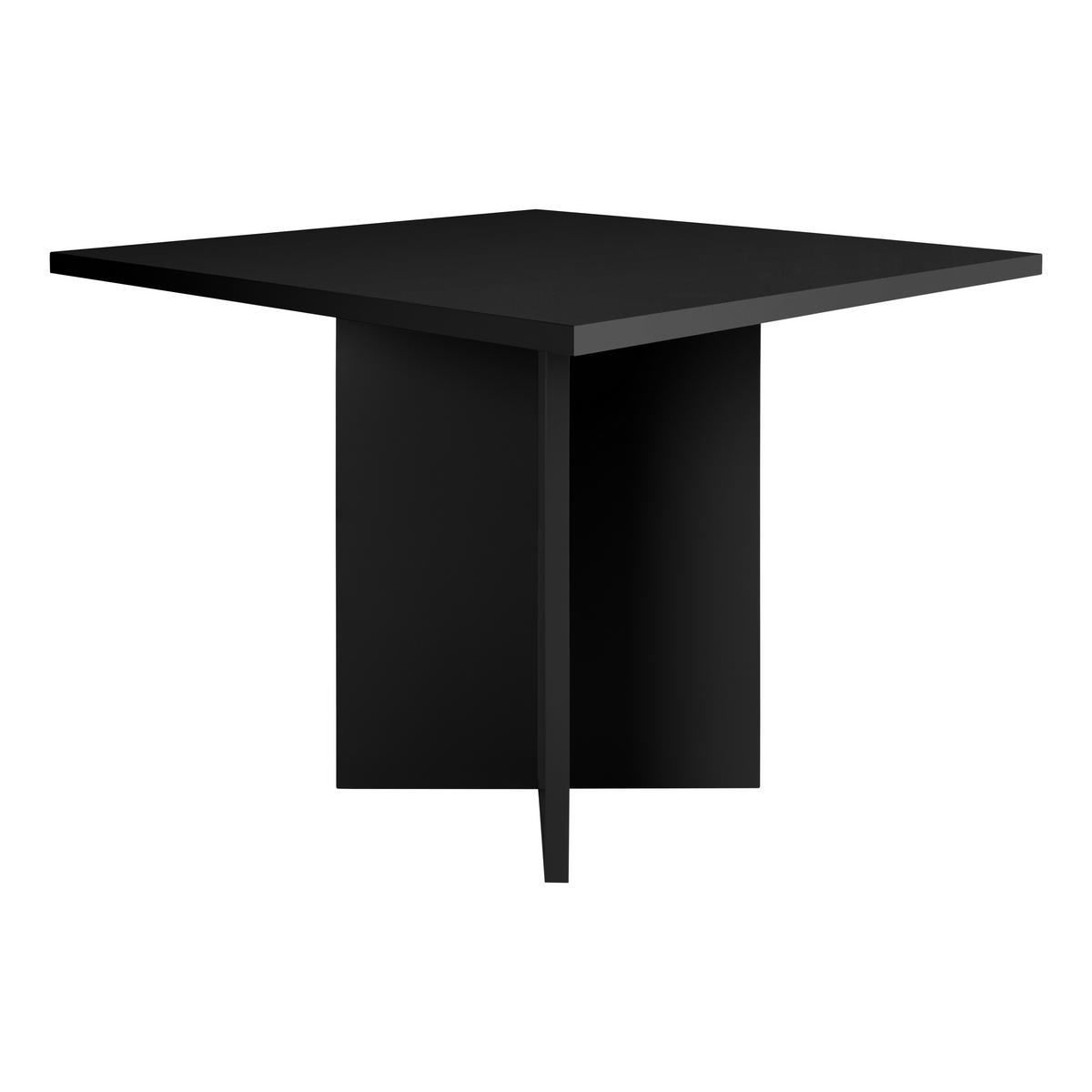 ESSTISCH Quadratischer aus lackiertem MDF, 100/100 cm,Schwarz - Schwarz, Holzwerkstoff (100/100/75cm) - RNT By Really Nice Things