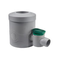 REGENSAMMLER DN 68-100 mit Hahn, grau inkl. Filtereinsatz - Grau, Kunststoff (11.5/12.5/18cm) - GARANTIA