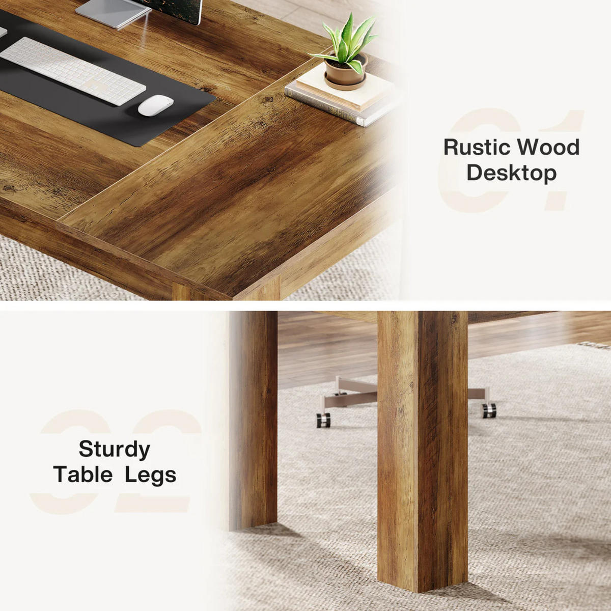 SCHREIBTISCH Holz Modern Rechteckig 160/80/75 cm - Ahornfarben, Holzwerkstoff (80/160/75cm) - Quality Elegance