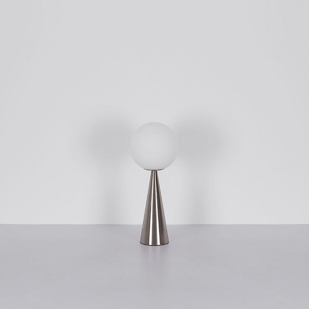 LED TISCHLEUCHTE Metall Silber - Silberfarben, Glas (20/20/49.5cm) - Globo Lighting