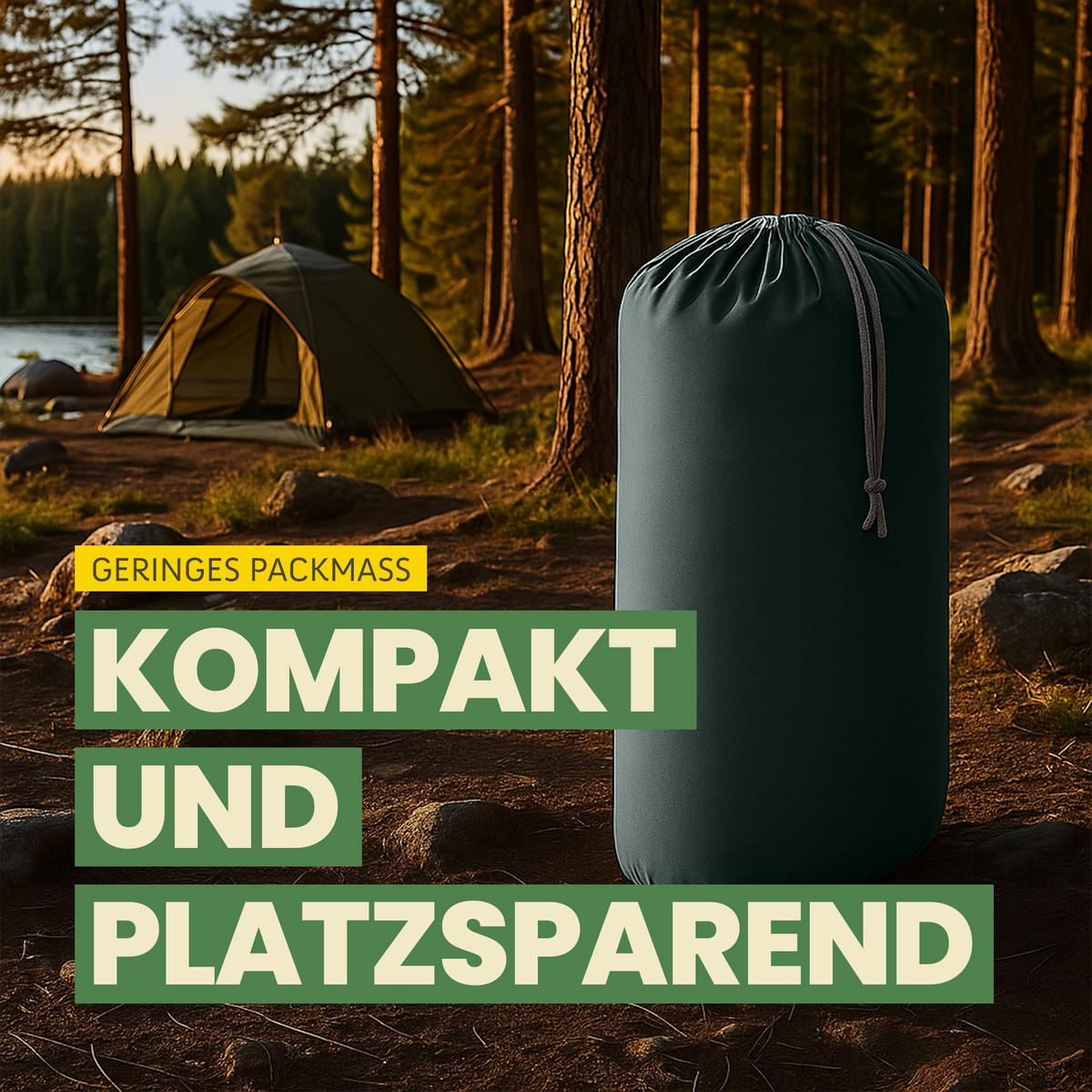 SOMMERBETT für Reisen 2-teilig 135x200/40x80 cm Salbei - Salbeigrün, Textil (135/200cm) - Bestlivings