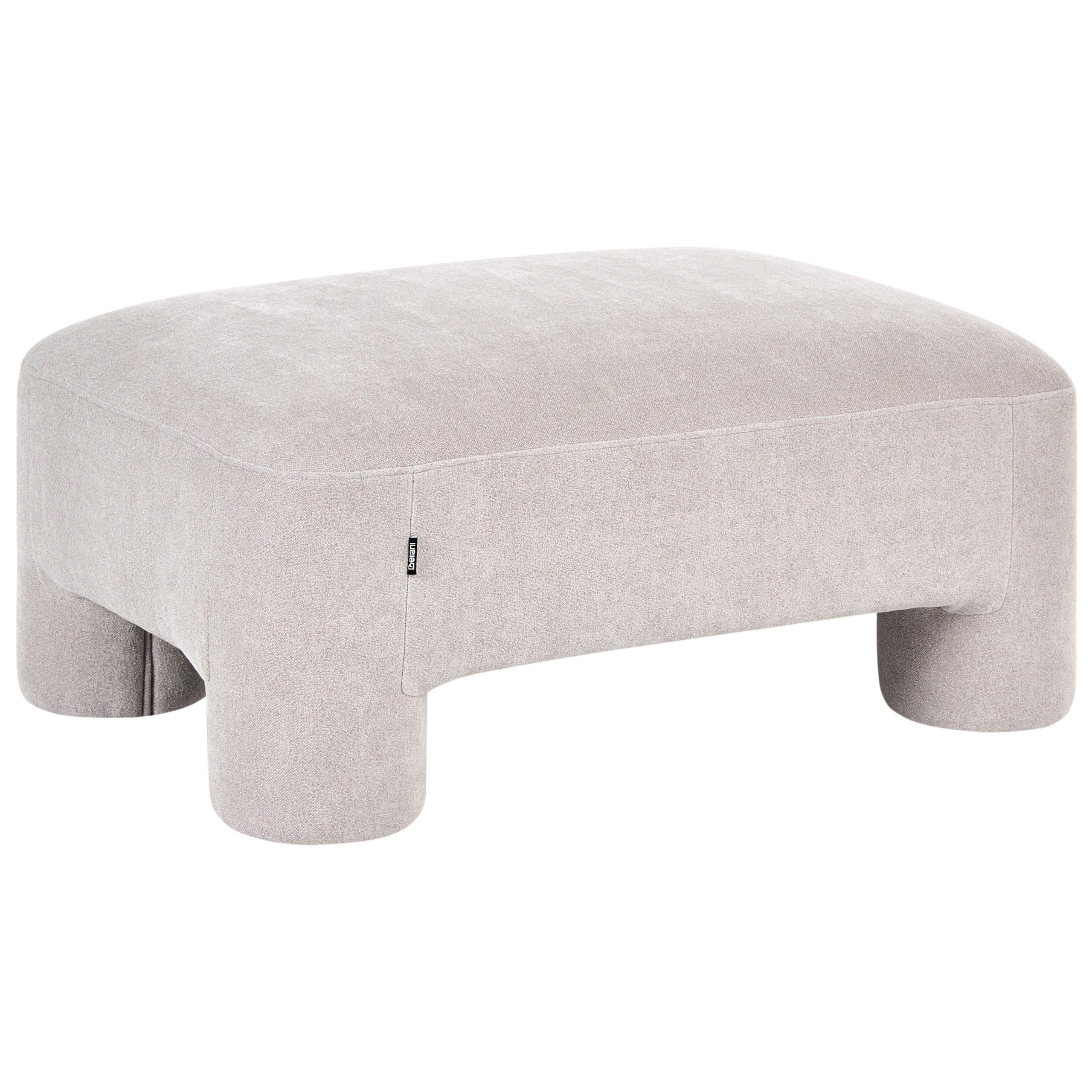 OTTOMANE Stoff Beige Hogbo - Beige, Textil (100/45/70cm) - Beliani