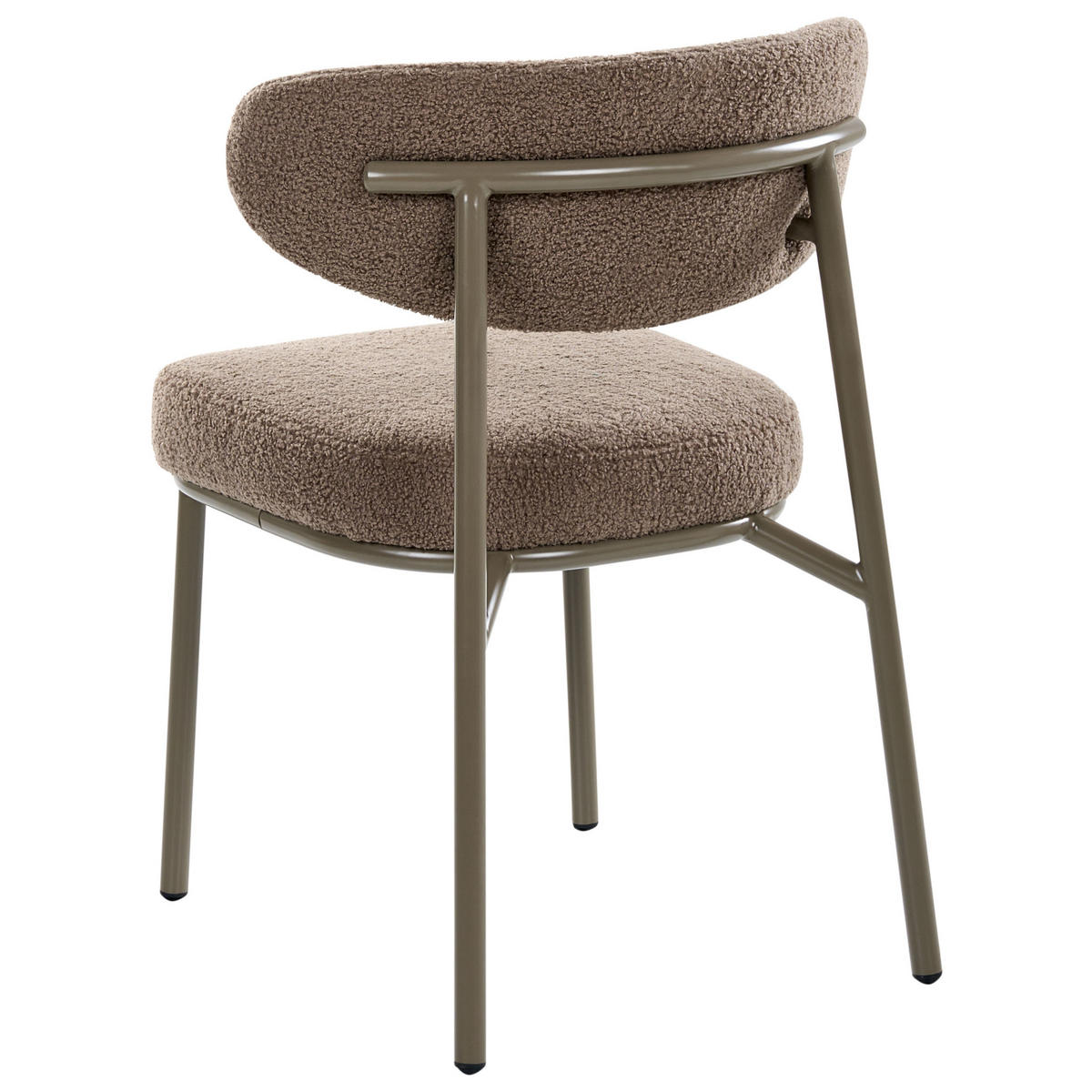 ESSZIMMERSTUHL 2er Set Bouclé Taupe Unity - Taupe/Beige, Textil (56/78/57cm) - Beliani