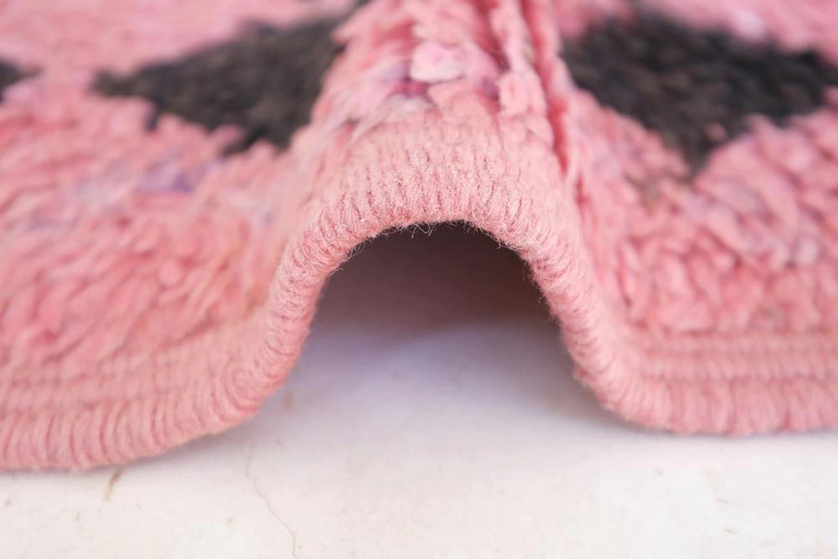 BERBERTEPPICH aus reiner Wolle 87x 193 cm - Pink, Naturmaterialien (87/193cm) - AFK Living