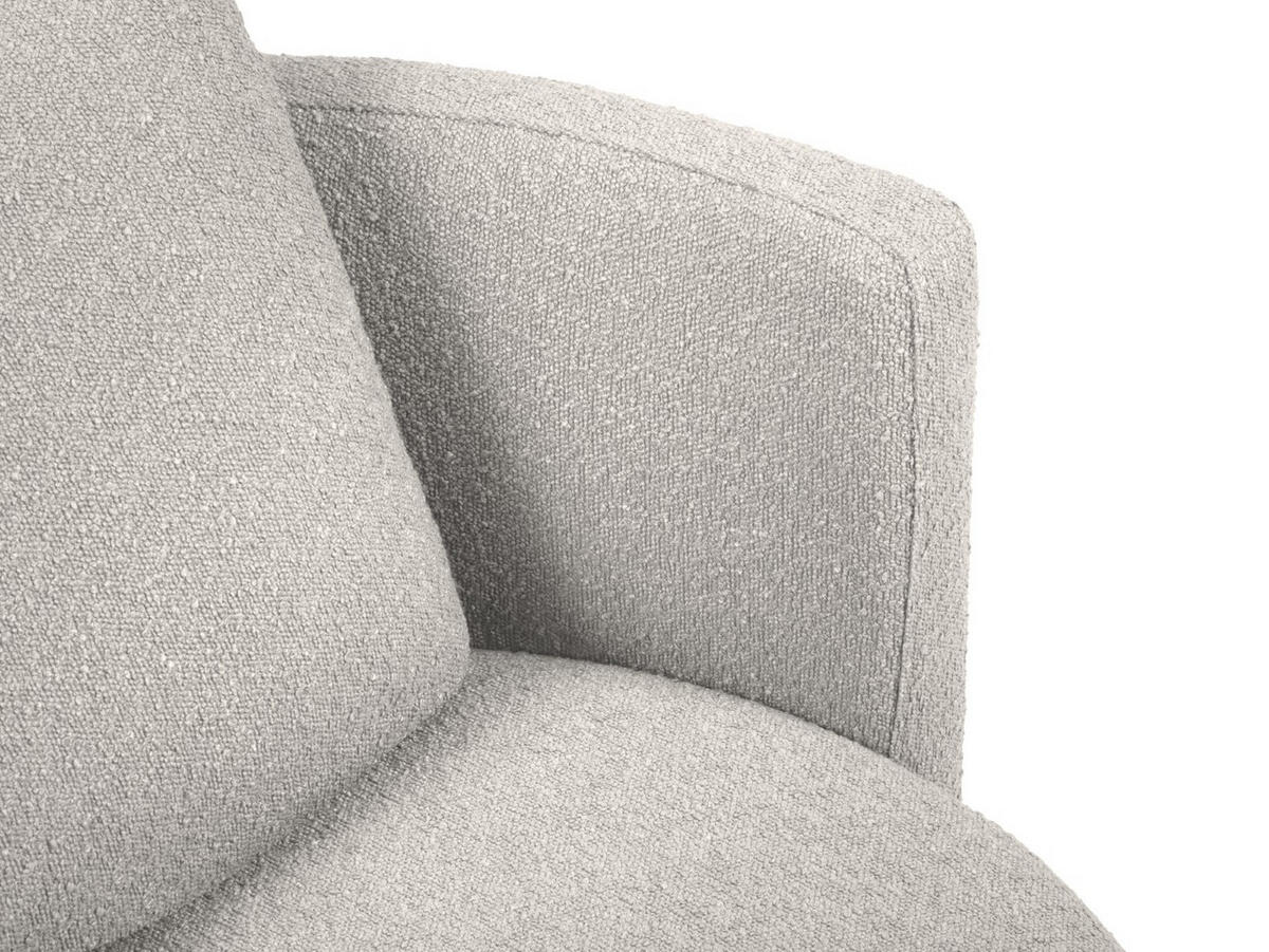 DREHSESSEL Bliss aus Boucle hellgrau - Hellgrau, Textil (92/75/92cm) - Micadoni