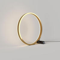 LED-TISCHLAMPE Ring Direkt/Indirekt Schwarz/Gold Ø 40cm - Goldfarben/Schwarz, Metall (3.3/40/40cm) - s.luce