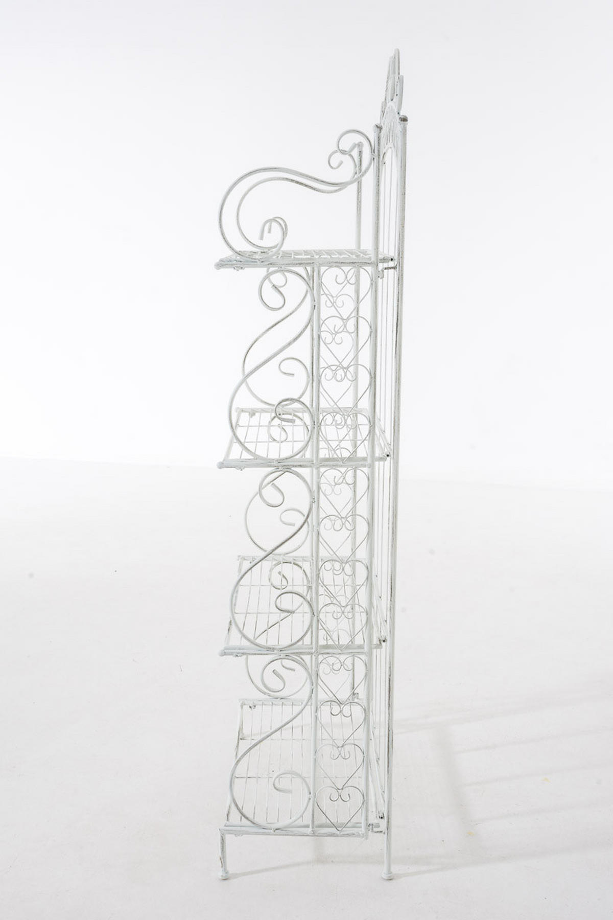 STANDREGAL Metall Antik Weiß - Perlmutt, Metall (61/153/33cm) - CLP