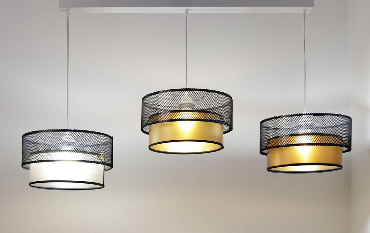 HÄNGELEUCHTE Gold 30/88 cm - Schwarz, Kunststoff (30/2.6/88cm) - ONZENO