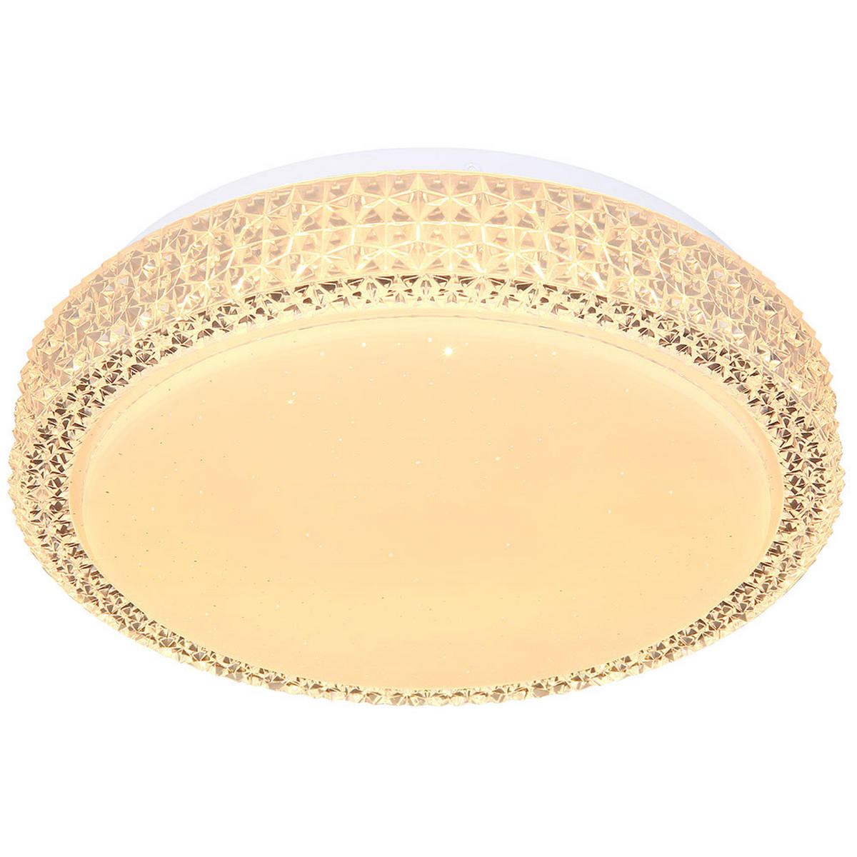 LED DECKENLEUCHTE Metall Kristallklar - Klar, Metall (30/30/8cm) - Globo Lighting