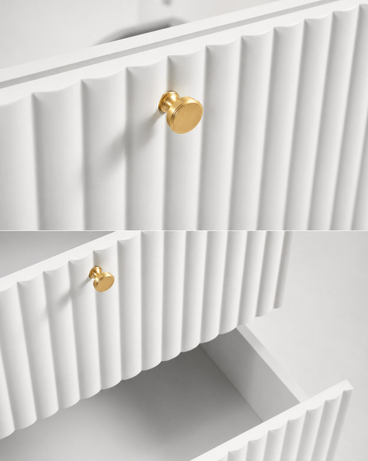 BADEZIMMERSCHRANK: Weiß / Platte Helle Eiche / Griffe Gold / Beine Gold, 60 x 44,4 x 73,6 cm - Goldfarben/Weiß, Holzwerkstoff (60/73.6/44.4cm) - 3XE LIVING