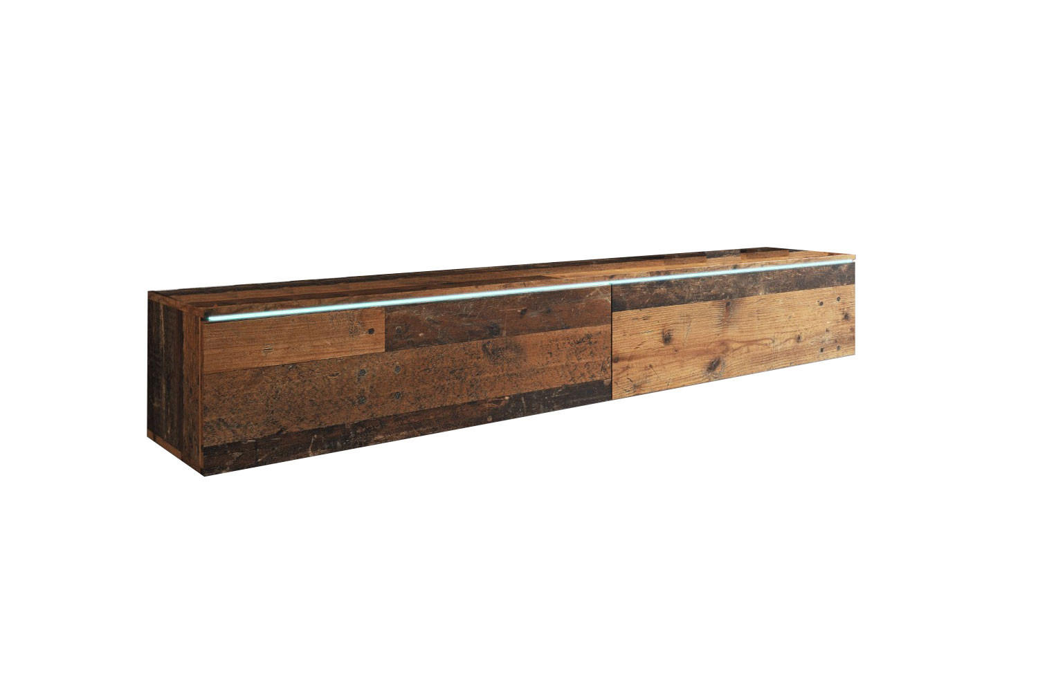 LOWBOARD D Old Wood 180 / 32 / 30 cm - Eichefarben, Holz/Holzwerkstoff (180/30/32cm) - Feldmann-Wohnen
