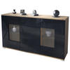 SIDEBOARD Grömitz Schwarz Hochglanz - Schwarz Hochglanz, Holzwerkstoff (138.5/75.5/35cm) - Vladon