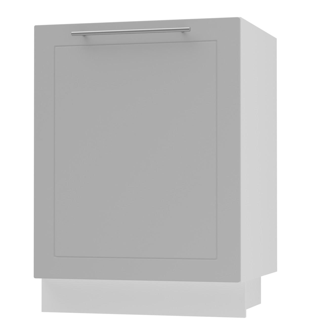 SPÜLENUNTERSCHRANK Bari D1Z/60 Weiß / RAL 7040 fenstergrau 60 / 50 / 82cm Blum Teilauszug - Weiß/Grau, Holz/Holzwerkstoff (60/82/50cm) - Feldmann-Wohnen