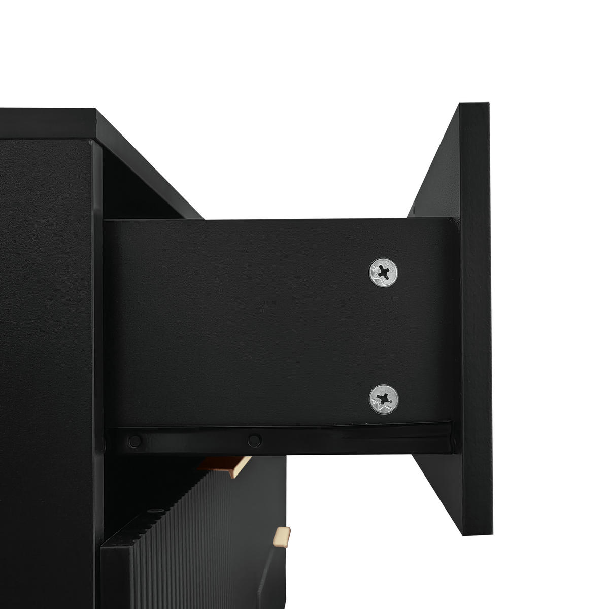 SIDEBOARD modern Schubladen Stauraum Kommode elegant - Schwarz, Holzwerkstoff (40/77/120cm) - FLIEKS