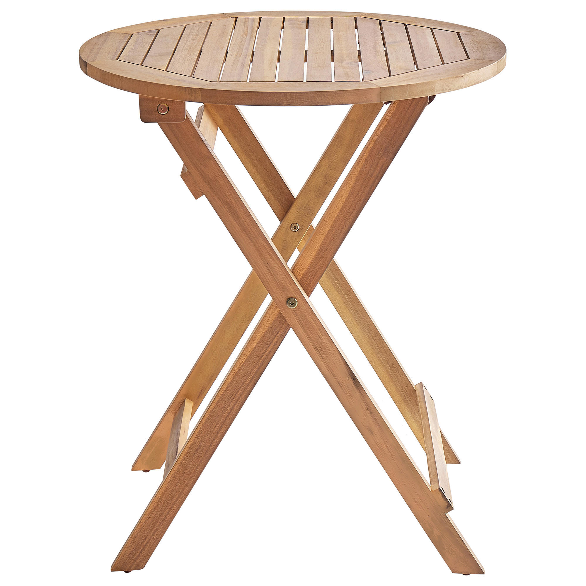 BALKONTISCH Heller Holzfarbton Prossedi - Hellbraun, Holz (60/60/73cm) - Beliani