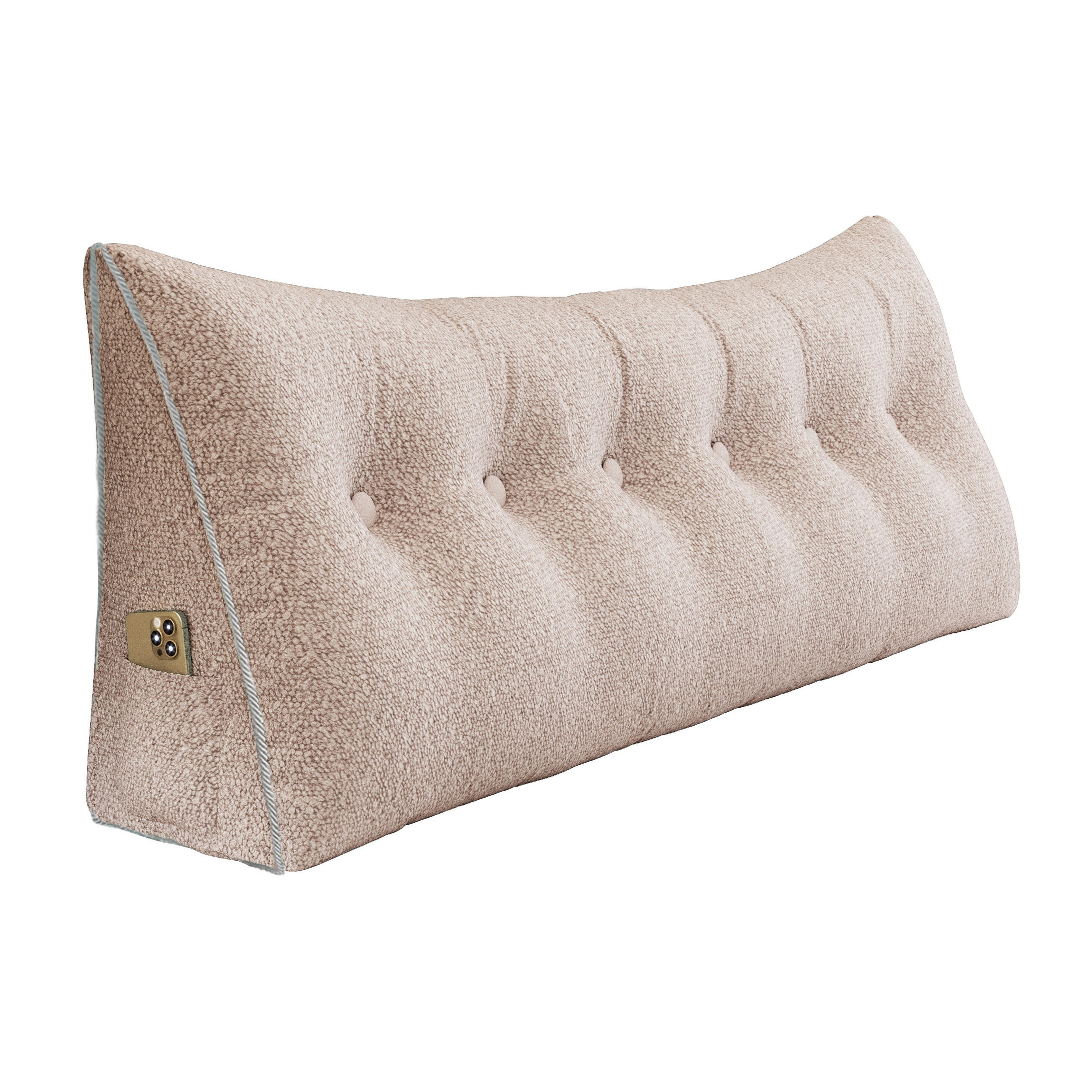 RÜCKENKISSEN Plüsch Hell-Pink 180 cm - Pink, Textil (50/180cm) - Vercart
