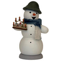 RAUCHFIGUR Schneemann Schwibbogen 13 cm - Multicolor, Holz (6/13/10cm)
