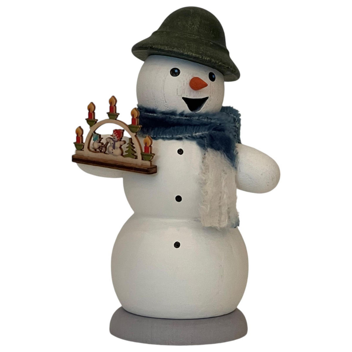 RAUCHFIGUR Schneemann Schwibbogen 13 cm - Multicolor, Holz (6/13/10cm)