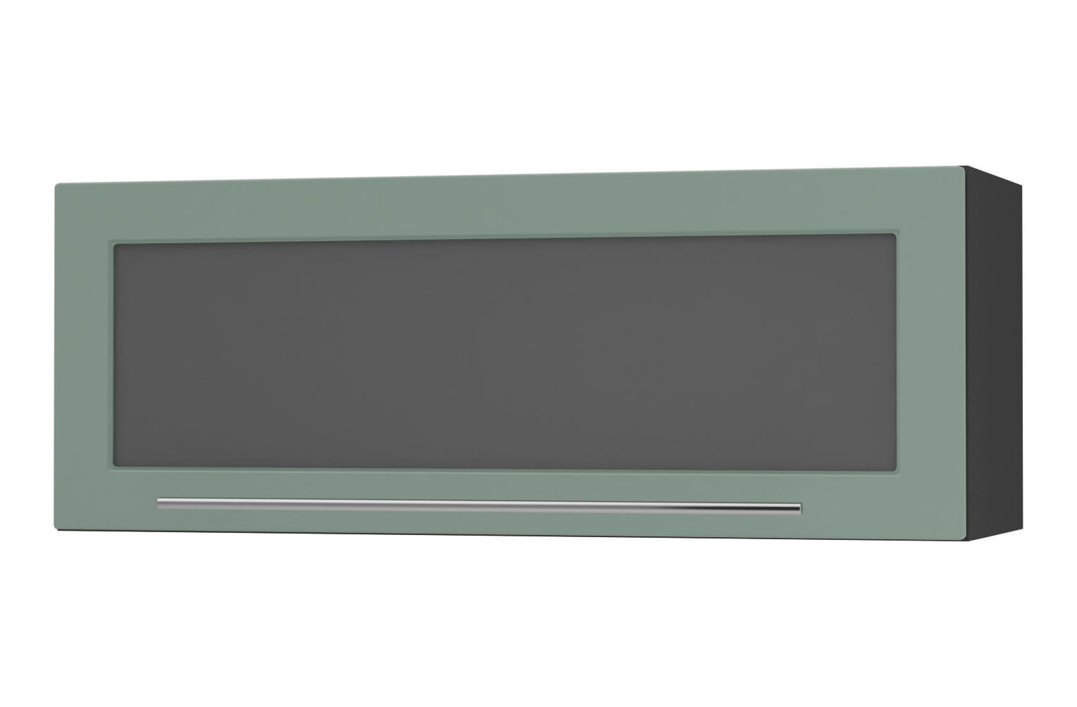 KÜCHENHÄNGESCHRANK Kvantum W4BS/90-AV Mint Matt / Schwarz Matt 90 / 32,5 / 36cm - Schwarz/Mintgrün, Holz/Holzwerkstoff (90/36/32.5cm) - Feldmann-Wohnen