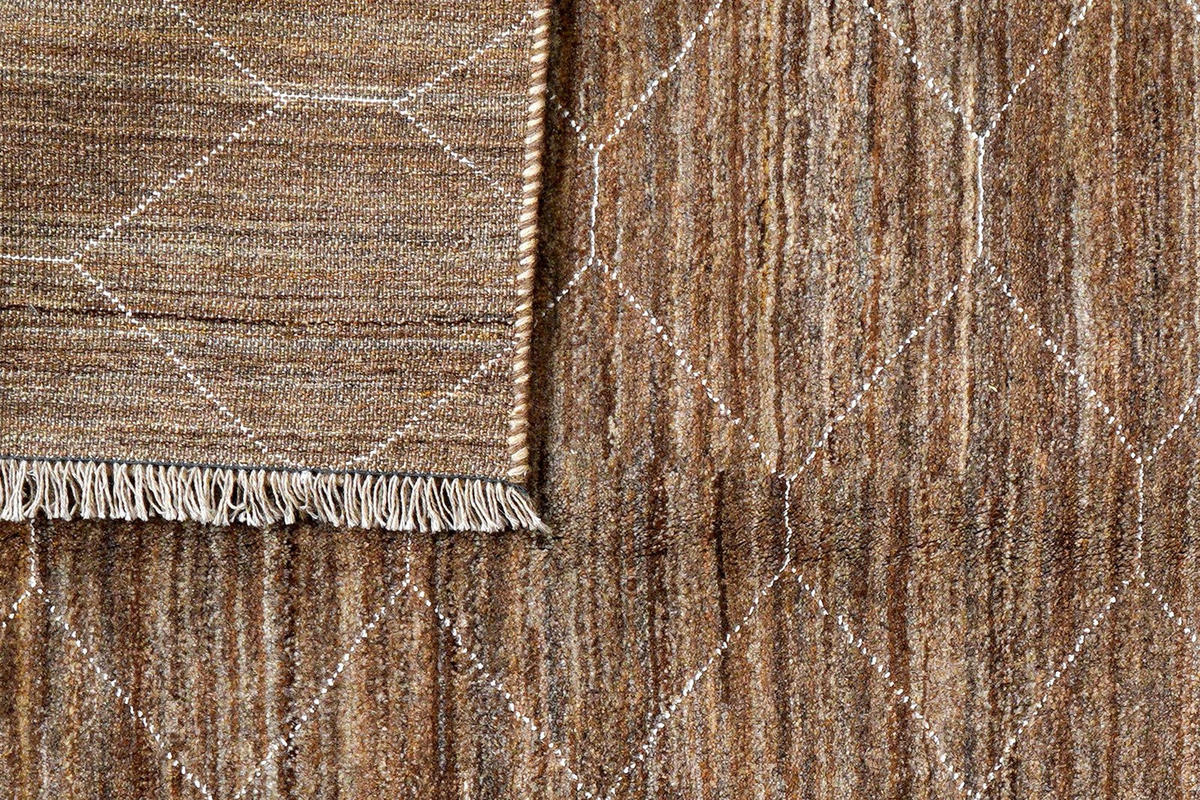 GABBEH-TEPPICH handgeknüpft Basi Braun, Grau 195/157 cm Schurwolle - Braun/Grau, Textil (157/195cm) - Looma