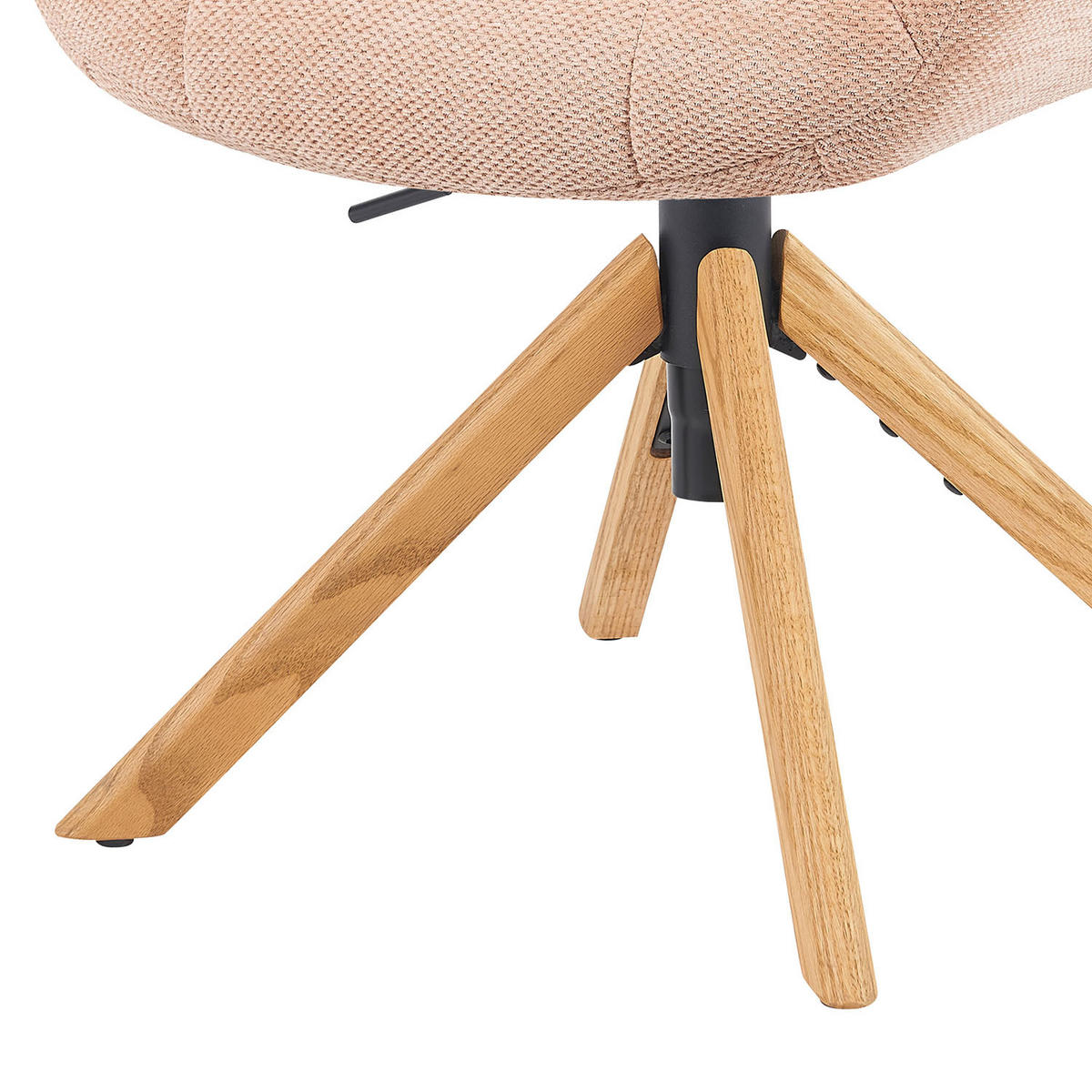 BÜROSTUHL Mika-Iven - Honigeiche/Rosa, Eichenholz/Holz (65/82/66cm) - DUBI Möbel