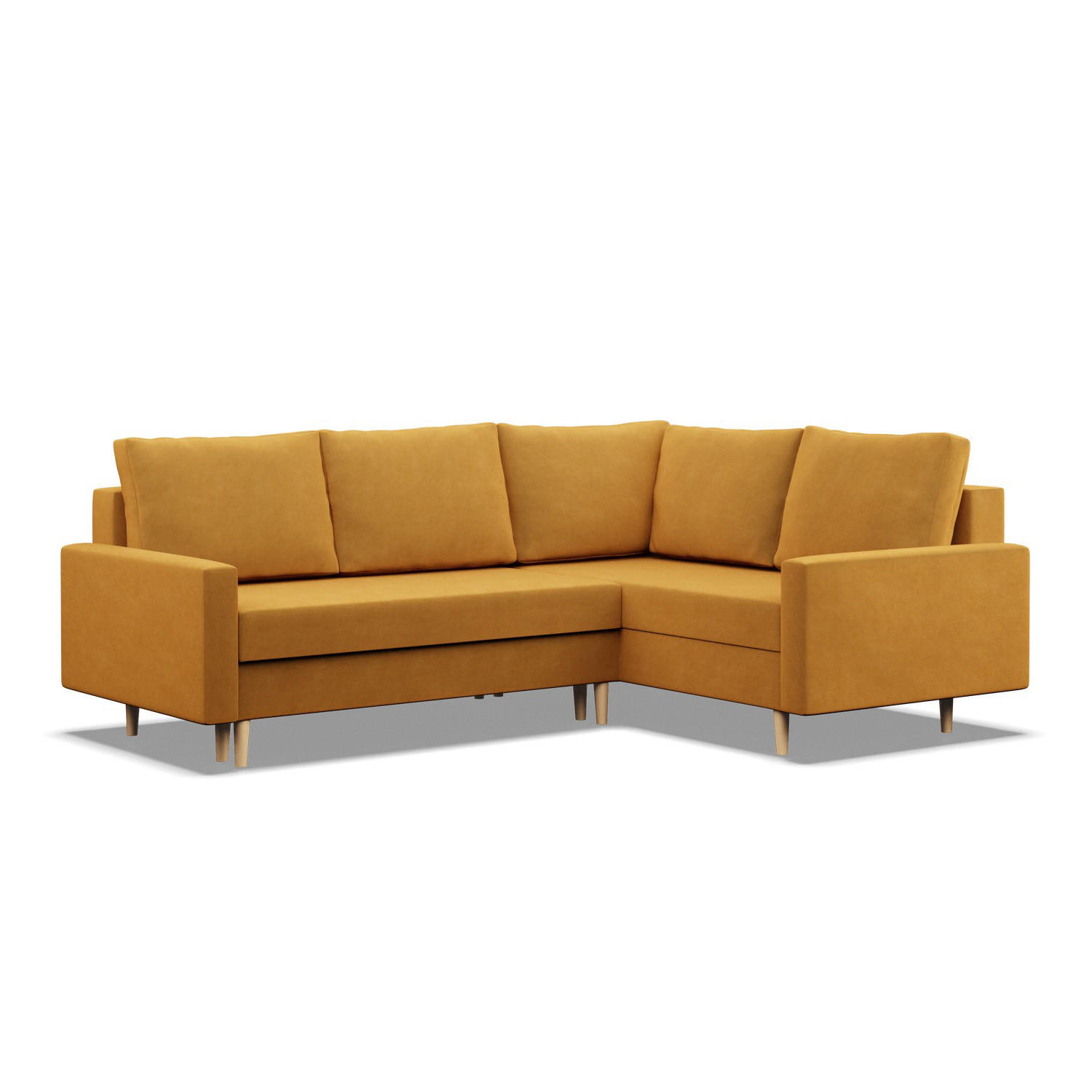 Thumbnail - Mebligo Ecksofa, Gelb, Textil, 5-Sitzer, L-Form, 223x172 cm, Wohnzimmer, Sofas & Couches, Wohnlandschaften, Ecksofas