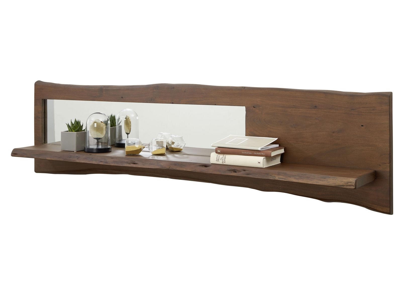 WANDREGAL Akazie 165x22x38 braun lackiert PURE ACACIA #806 - Braun, Holz (165/38/22cm) - Massivmoebel24