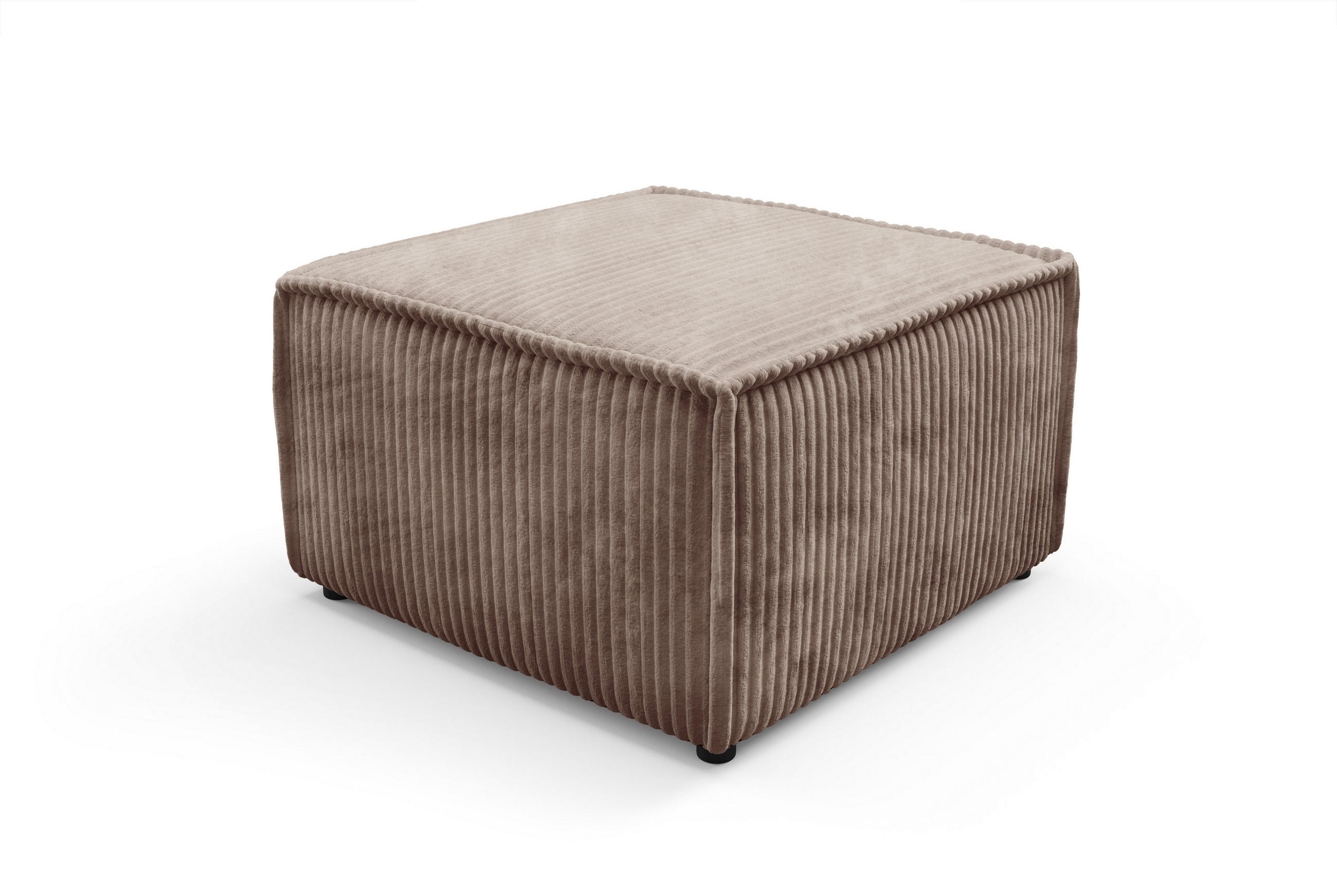 POLSTERHOCKER TESSO Modern Sitzhocker, Fußhocker Braun - Braun, Holzwerkstoff/Kunststoff (76/41/76cm) - MASSENO