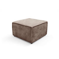 POLSTERHOCKER TESSO Modern Sitzhocker, Fußhocker Braun - Braun, Holzwerkstoff/Kunststoff (76/41/76cm) - MASSENO