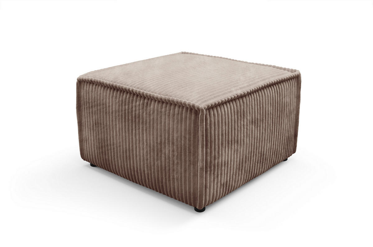 POLSTERHOCKER TESSO Modern Sitzhocker, Fußhocker Braun - Braun, Holzwerkstoff/Kunststoff (76/41/76cm) - MASSENO