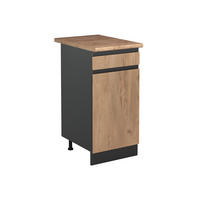 DULAP DE BAZĂ DE BUCĂTĂRIE R-Line, Stejar auriu/antracit, 40 cm стільниця Золотий дуб - stejar miere/antracit, compozit lemnos (40/81.6/60cm) - Vicco