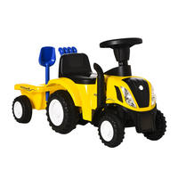 KINDER RUTSCHAUTO, Blau/Gelb, PP+ Metall - Gelb, Kunststoff (91/29/44cm) - HOMCOM