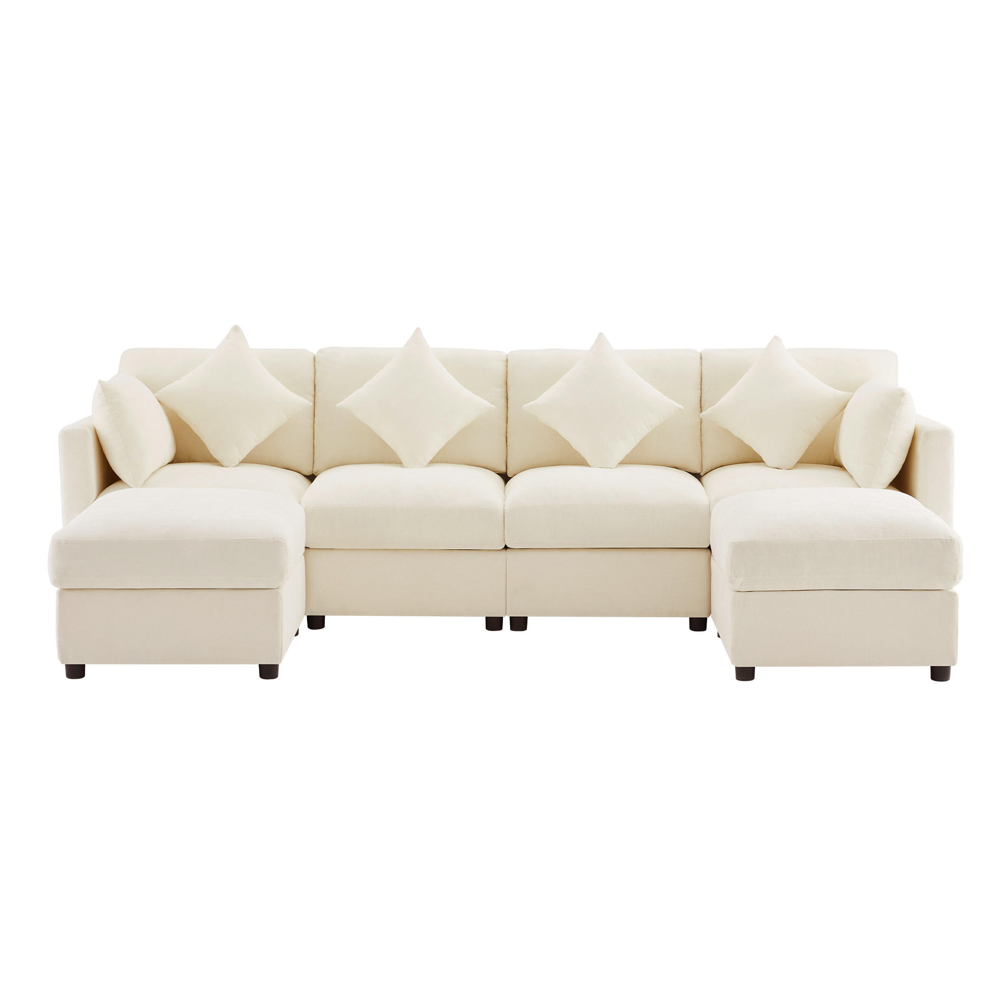 Meubliv Sofa Beige 156.5x86x284 cm