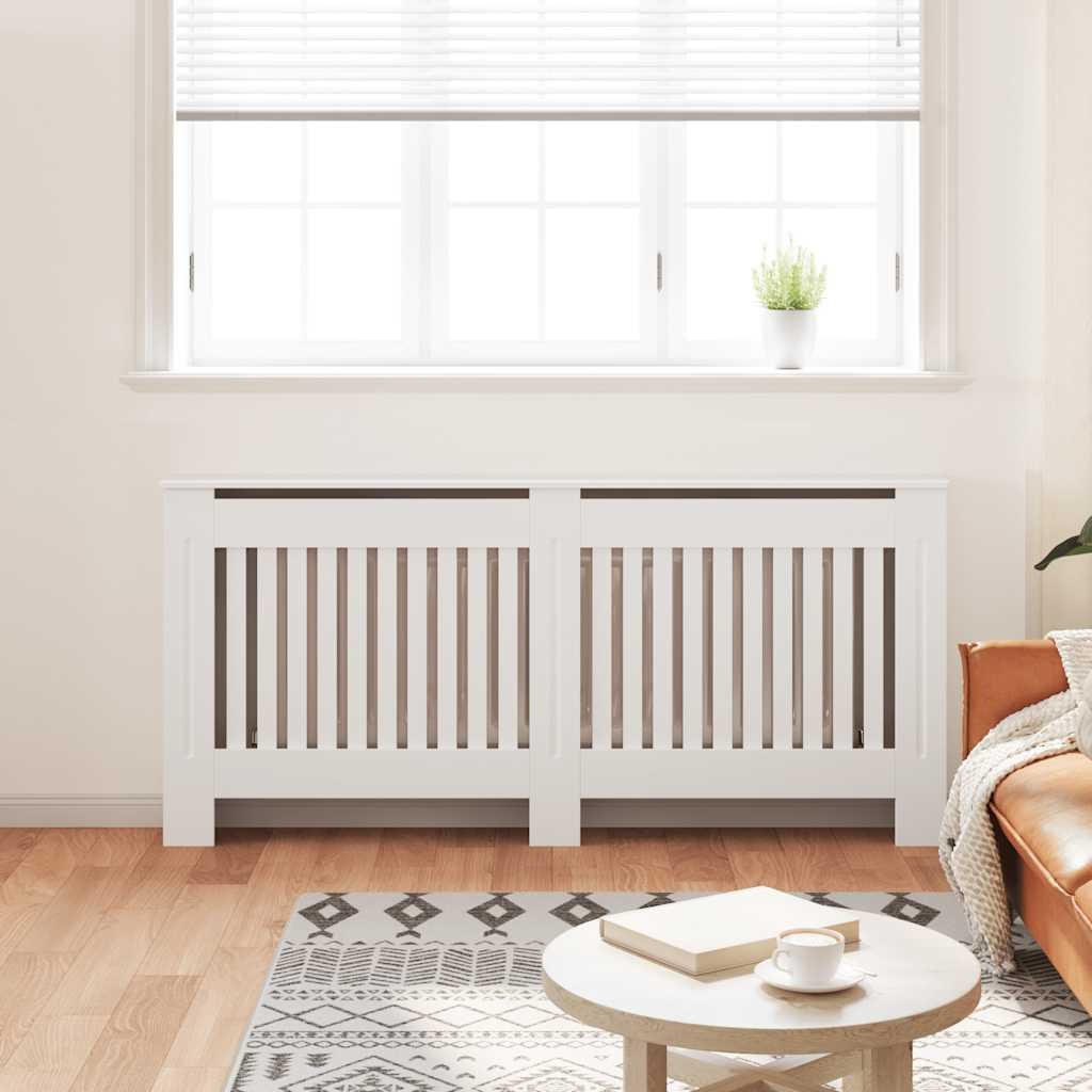 Thumbnail - vidaXL Heizkörperabdeckung, Weiß, Holz, 172x81.5x19 cm, Wohnzimmer, Wohnzimmertische, Konsolentische