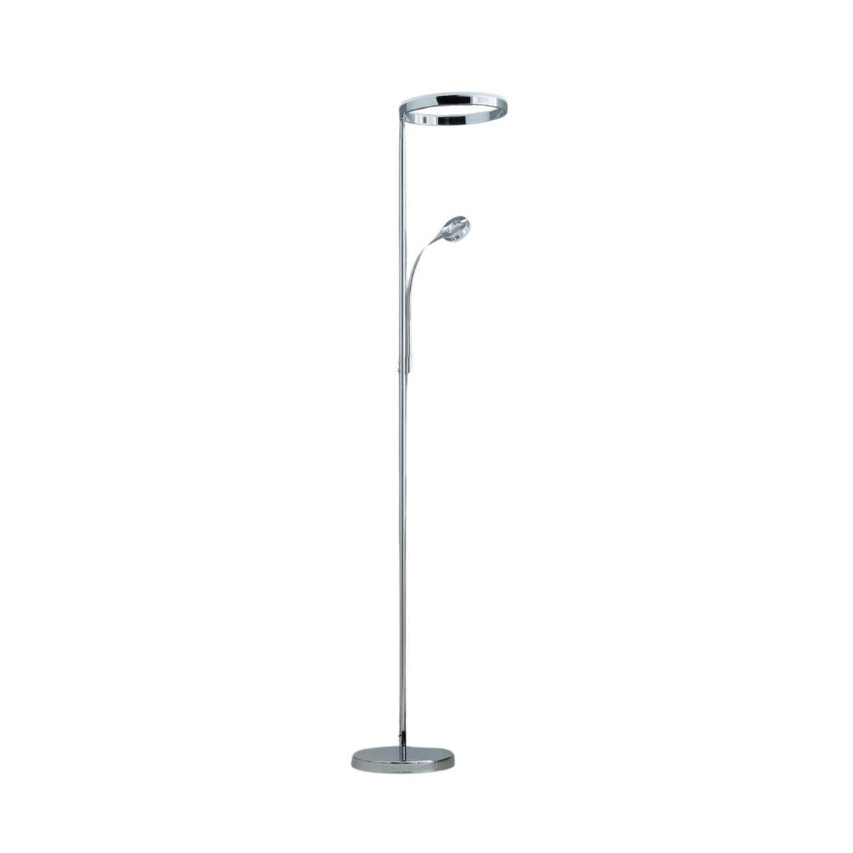 STEHLEUCHTE Pancho, Silber/Chrom, 430cm, Dimmbar - Chromfarben, Metall (430/430/180cm) - KOSILUM