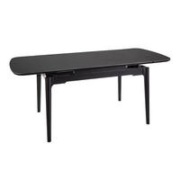 ESSTISCH Sento Schwarz Marmor / Schwarz 120-180 / 80 / 76cm - Schwarz, Holz/Keramik (80/180/76cm) - Feldmann-Wohnen