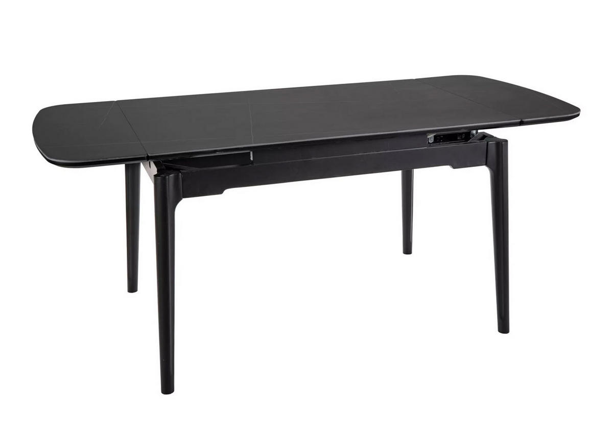 ESSTISCH Sento Schwarz Marmor / Schwarz 120-180 / 80 / 76cm - Schwarz, Holz/Keramik (80/180/76cm) - Feldmann-Wohnen