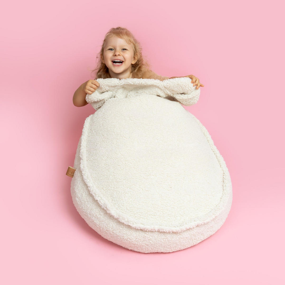 SITZSACK für Kinder, Bär, Bearly, Weiß - Weiß, Textil (58/50/67cm) - MeowBaby