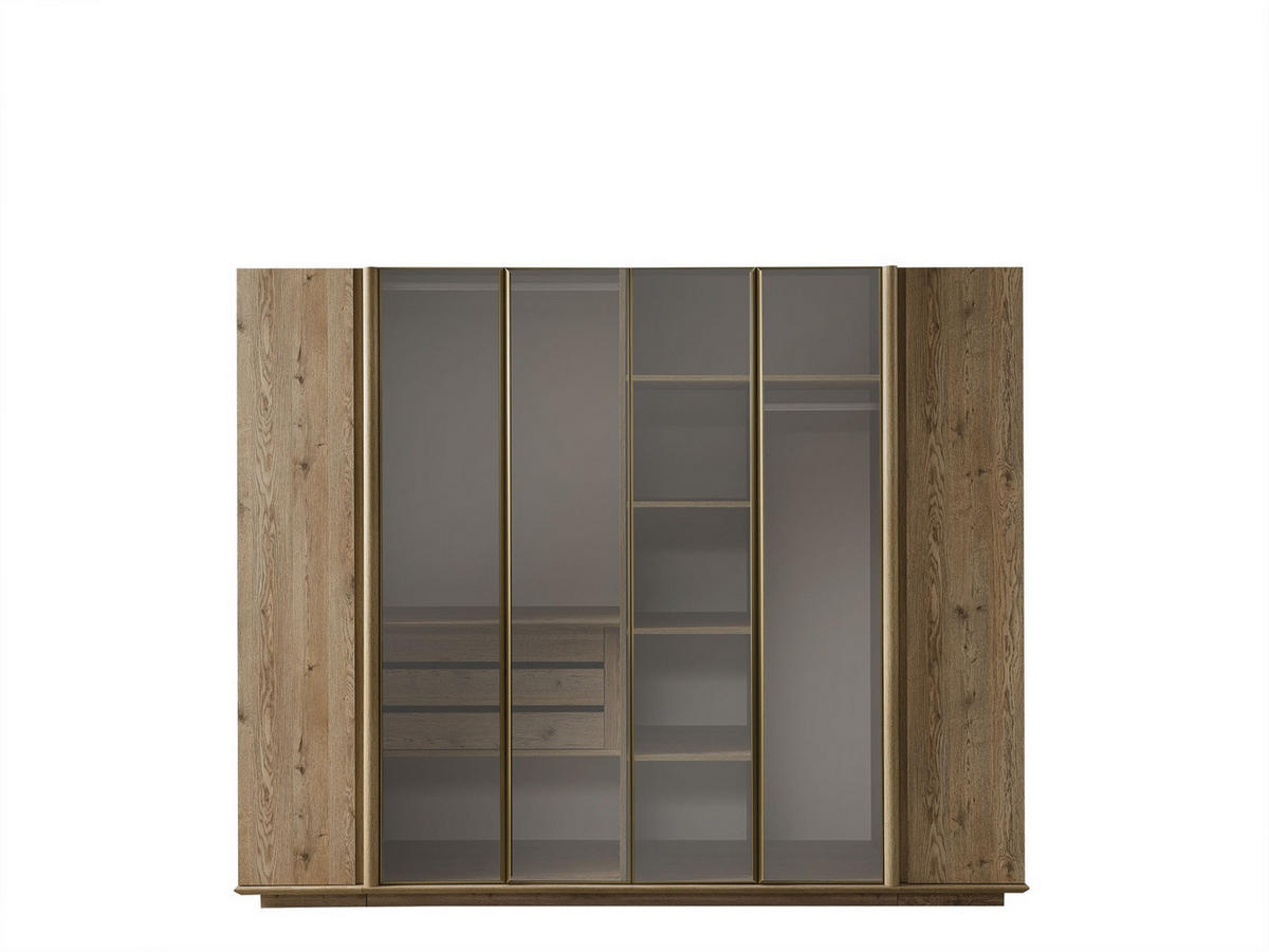 KLEIDERSCHRANK Anka 4 trg. - Creme, Holzwerkstoff (180/217/62cm)