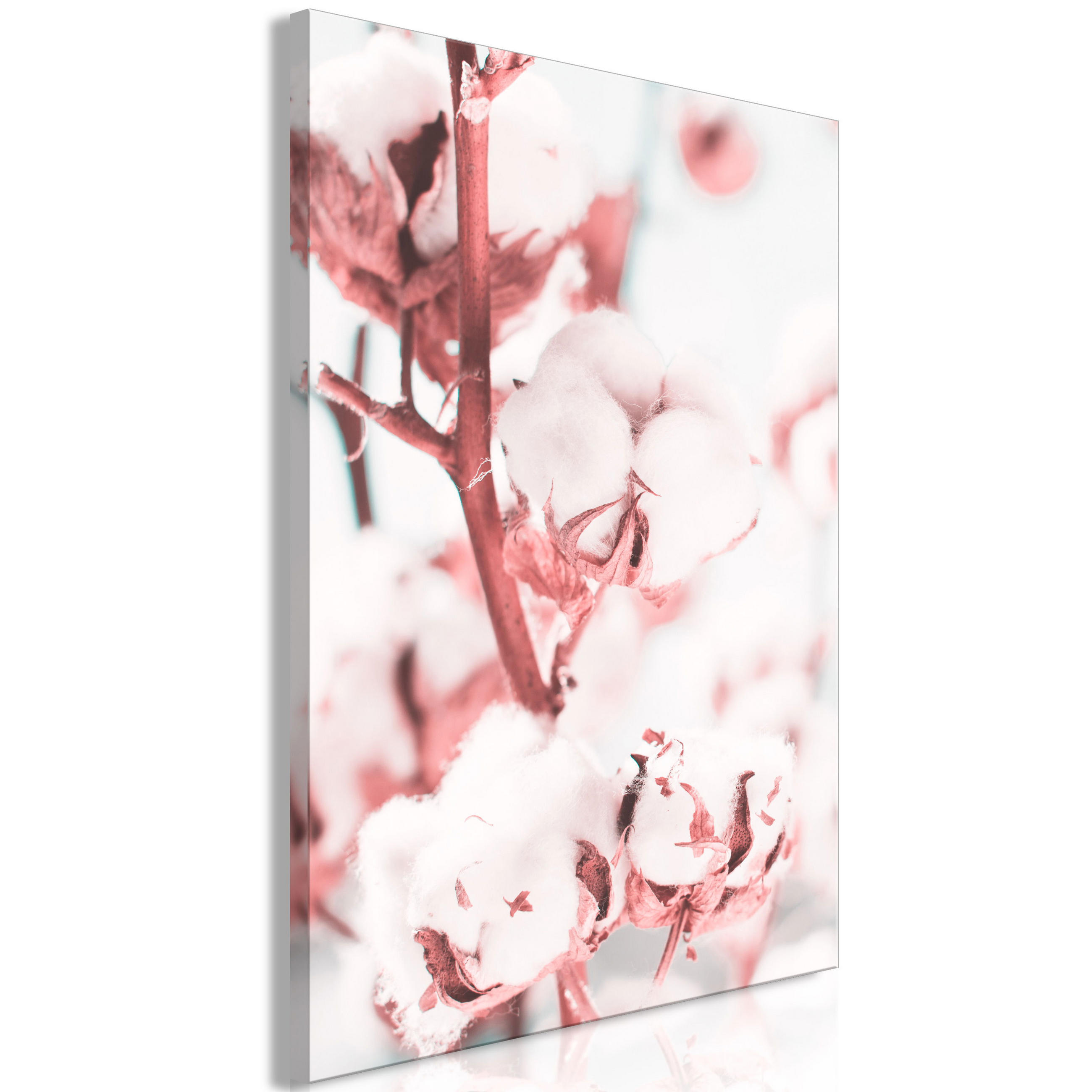KUNSTDRUCK Rosa 80/120 cm - Pink/Grau, Textil (80/120cm) - KUNSTLOFT