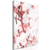 KUNSTDRUCK Rosa 80/120 cm - Pink/Grau, Textil (80/120cm) - KUNSTLOFT