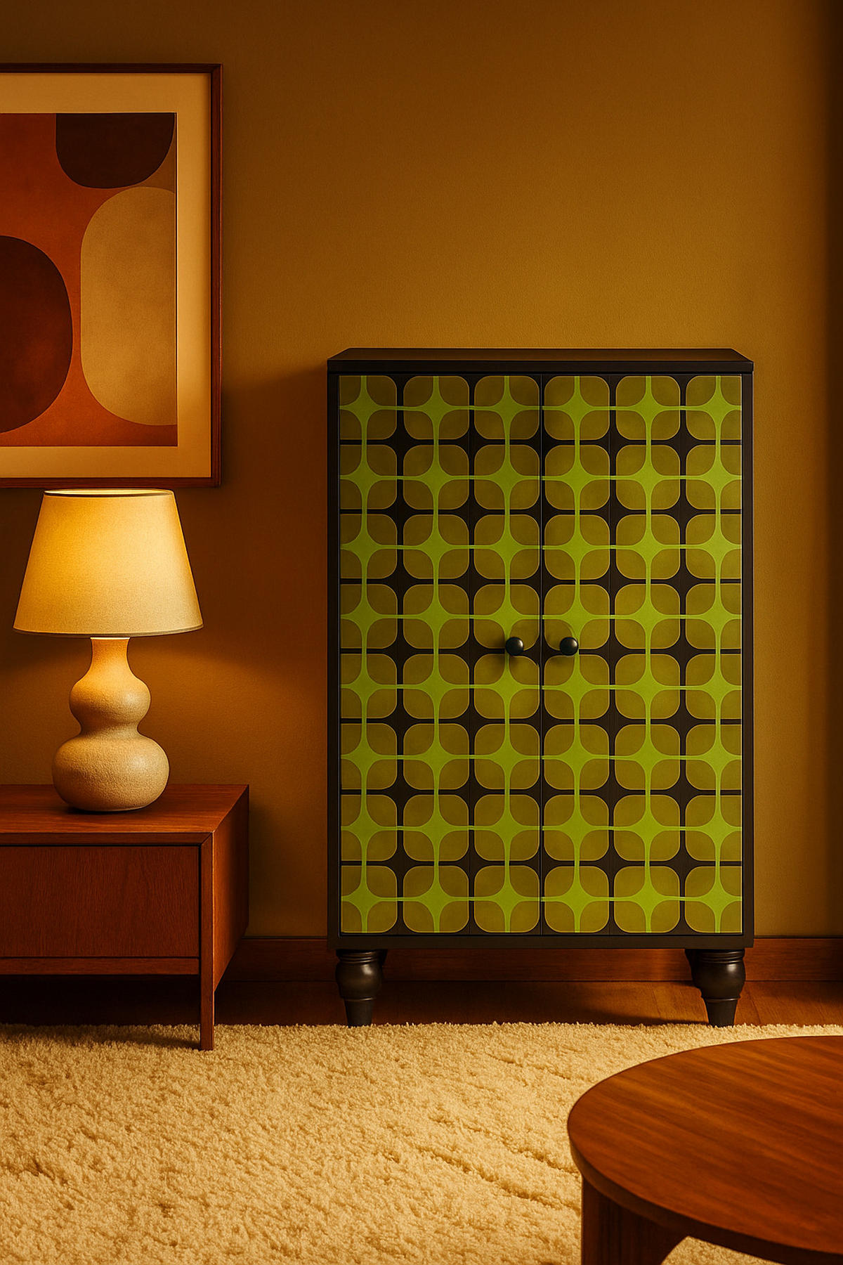 SCHRANK SIDEBOARD mit 2 Türen MARCUS - Olivgrün, Holzwerkstoff (75/127/45cm) - RNT By Really Nice Things