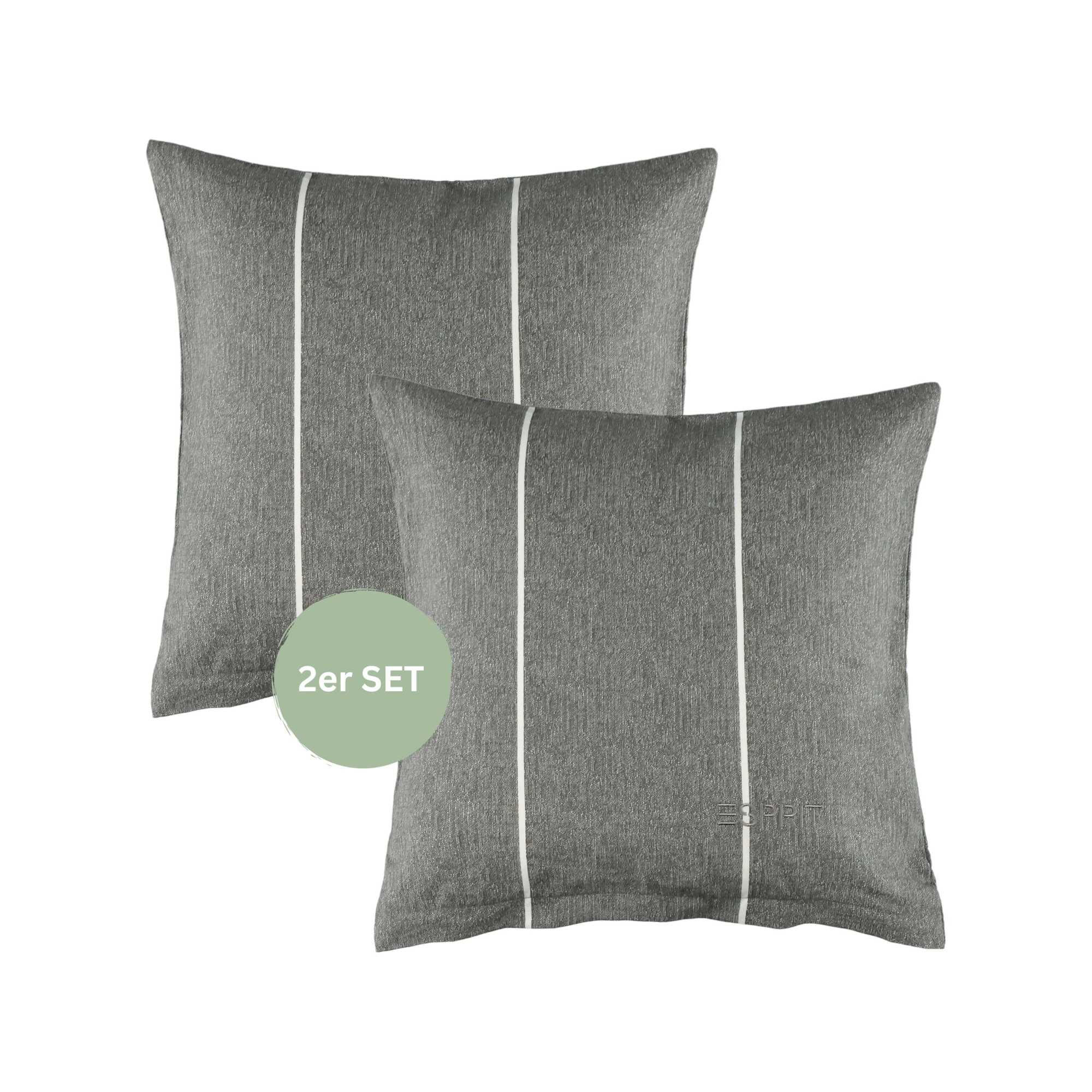 RENFORCÉ KISSENBEZÜGE HARPLINES - Anthrazit, Textil (40/40cm) - Esprit