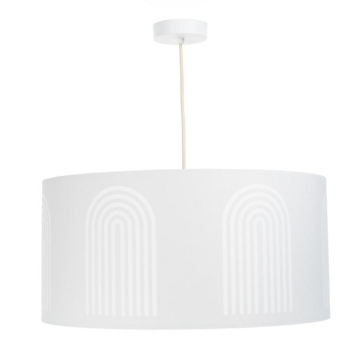 HÄNGELEUCHTE Weiß 40/90 cm - Beige/Weiß, Kunststoff (20/0.4/90cm) - ONZENO