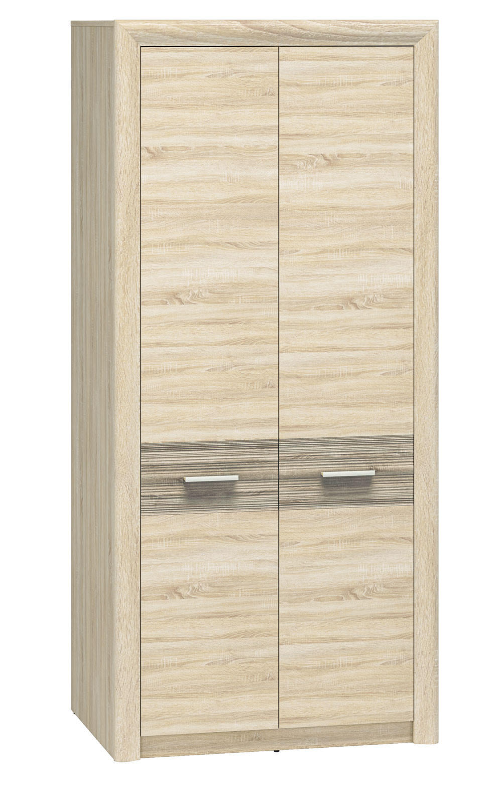 KLEIDERSCHRANK Castel Sonoma Eiche / Sonoma EIche Trüffel 92 / 66 / 201cm - Braun/Sonoma Eiche, Holz/Holzwerkstoff (92/201/66cm) - Feldmann-Wohnen