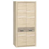 KLEIDERSCHRANK Castel Sonoma Eiche / Sonoma EIche Trüffel 92 / 66 / 201cm - Braun/Sonoma Eiche, Holz/Holzwerkstoff (92/201/66cm) - Feldmann-Wohnen