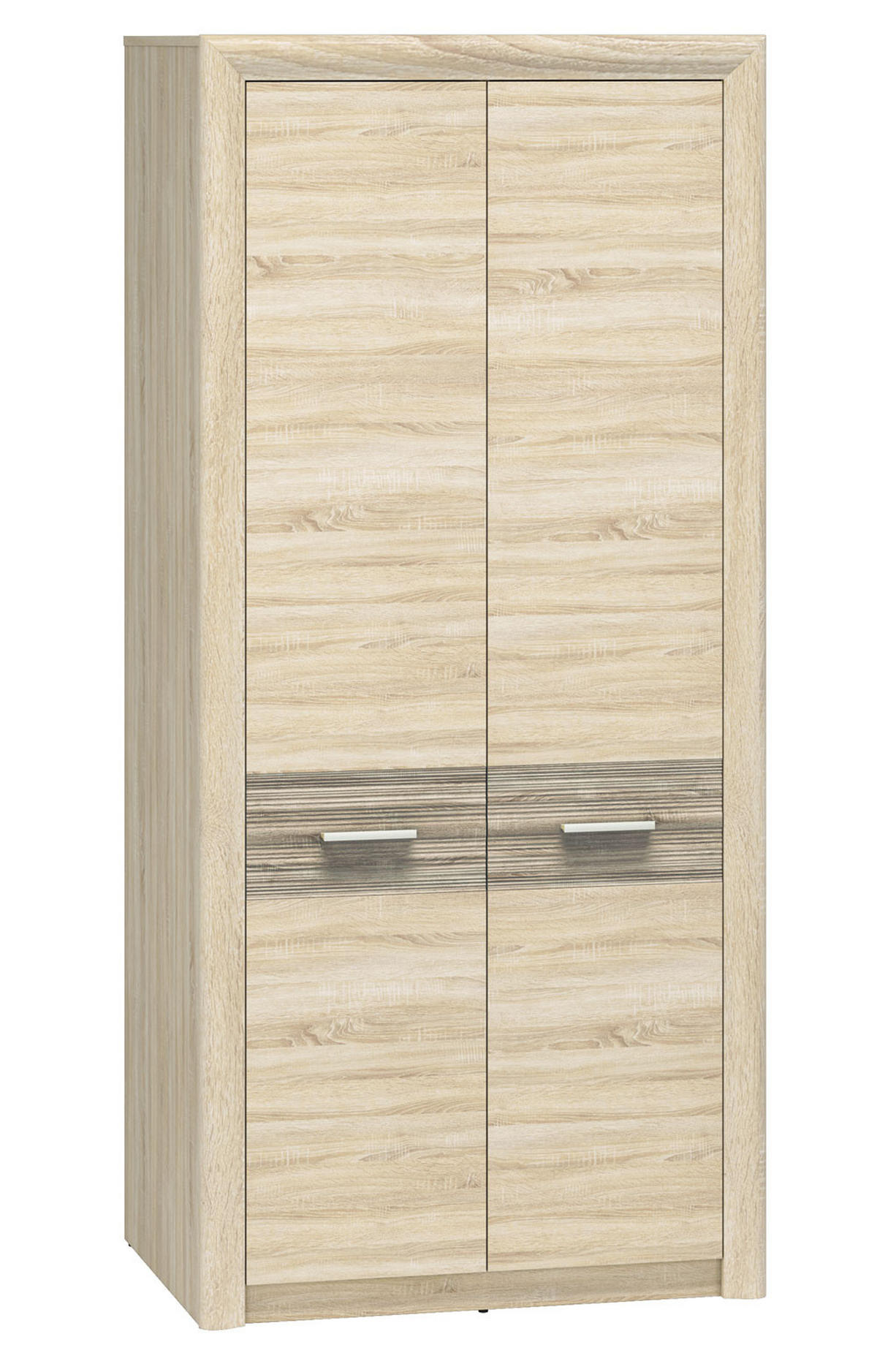 KLEIDERSCHRANK Castel Sonoma Eiche / Sonoma EIche Trüffel 92 / 66 / 201cm - Braun/Sonoma Eiche, Holz/Holzwerkstoff (92/201/66cm) - Feldmann-Wohnen